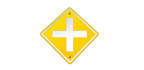 Traffic sign on the side of the road.