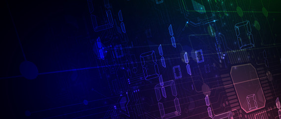 Technology data background, idea of global business solution