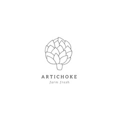 Obraz premium Vector hand drawn artichoke. For healthy nutrition, vegetarians, vegans. Isolated object, vegetables.