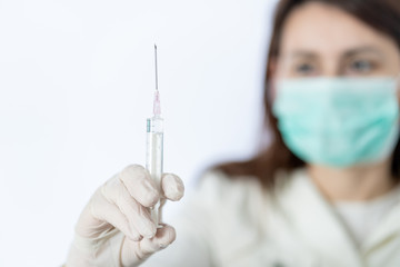 A medical expert in his laboratory