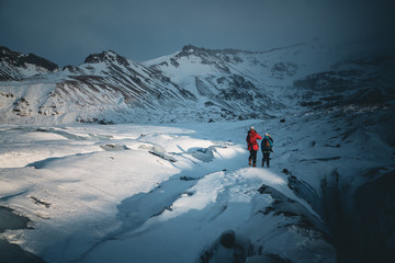 hikers in the mountains