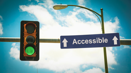 Street Sign to Accessible