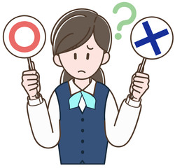 Illustration of the woman in a uniform