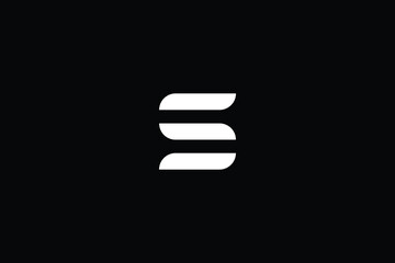Minimal elegant monogram art logo. Outstanding professional trendy awesome artistic S SC CS initial based Alphabet icon logo. Premium Business logo White color on black background