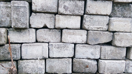 stack of paving stone on construction site