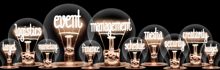 Light Bulbs with Event Management Concept - 331156834