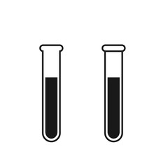 test tube icon set. simple style laboratory and medical design element