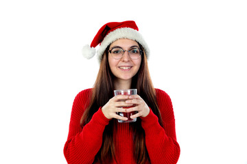 Brunette girl with glasses