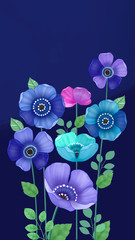 abstract floral background with flowers