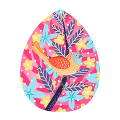 Cute hand drawn easter egg