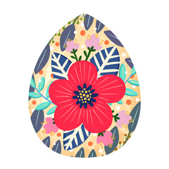 Cute hand drawn easter egg