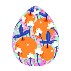 Cute hand drawn easter egg