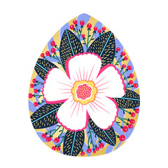 Cute hand drawn easter egg