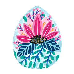 Cute hand drawn easter egg
