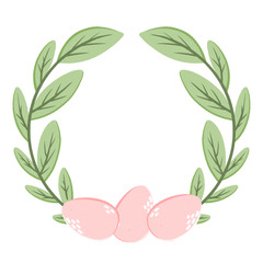 Cute hand drawn floral wreath
