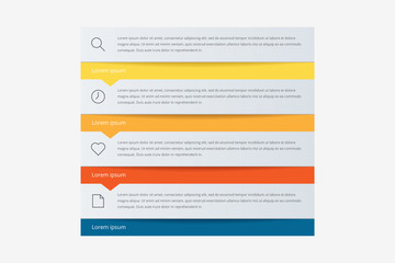 Modern vector abstract infographic with 4 steps or processes elements and marketing icons. Business concept timeline.