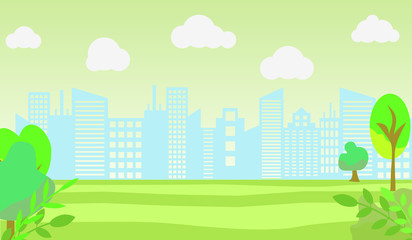 City Building Panorama Vector Illustration