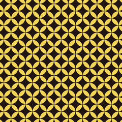 花七宝模様　黒×黄色2　2