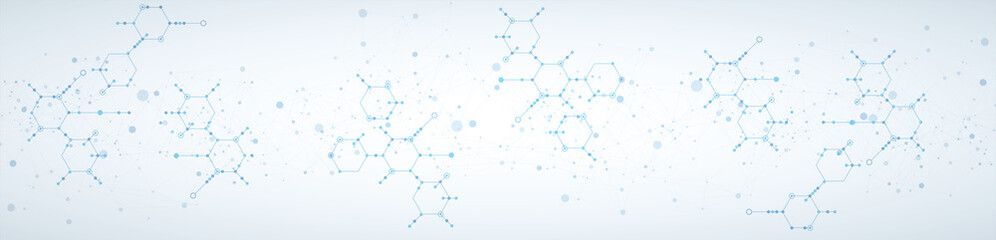 Obraz premium Template for science and technology presentation. Plexus style background.