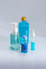 70% ethyl alcohol in the glass bottle