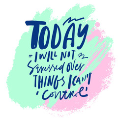 Keep calm. Hand lettering quote for your design