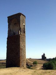 The ruins of the Montemor-o-Novo citadel, in Evora district, Portugal