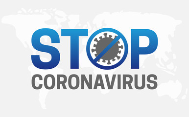Stop Coronavirus Covid-19 Background Illustration with Corona Virus