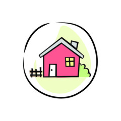 Home drew icon vector ,building