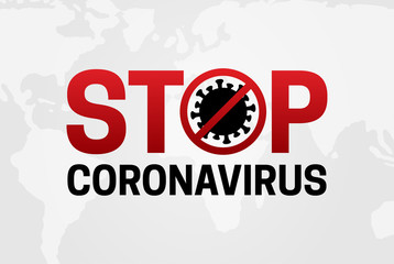 Fototapeta na wymiar Stop Coronavirus Covid-19 Background Illustration with Corona Virus