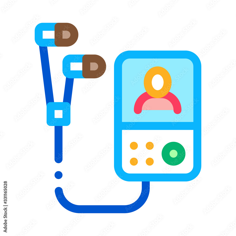 Poster record guide on player icon vector. outline record guide on player sign. isolated contour symbol ill