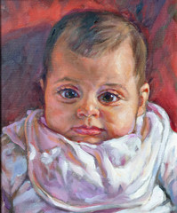 oil on canvas representing infant - 331165689
