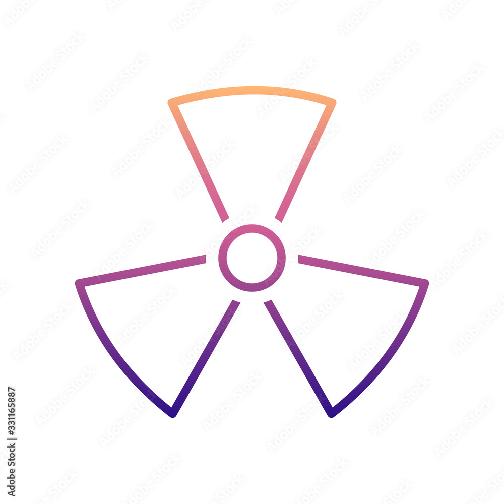 Poster radiation nolan icon. simple thin line, outline vector of scientifics study icons for ui and ux, web
