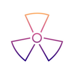 Fototapeta premium radiation nolan icon. Simple thin line, outline vector of Scientifics study icons for ui and ux, website or mobile application