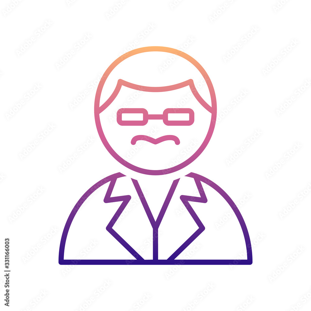 Poster scientist nolan icon. simple thin line, outline vector of scientifics study icons for ui and ux, web