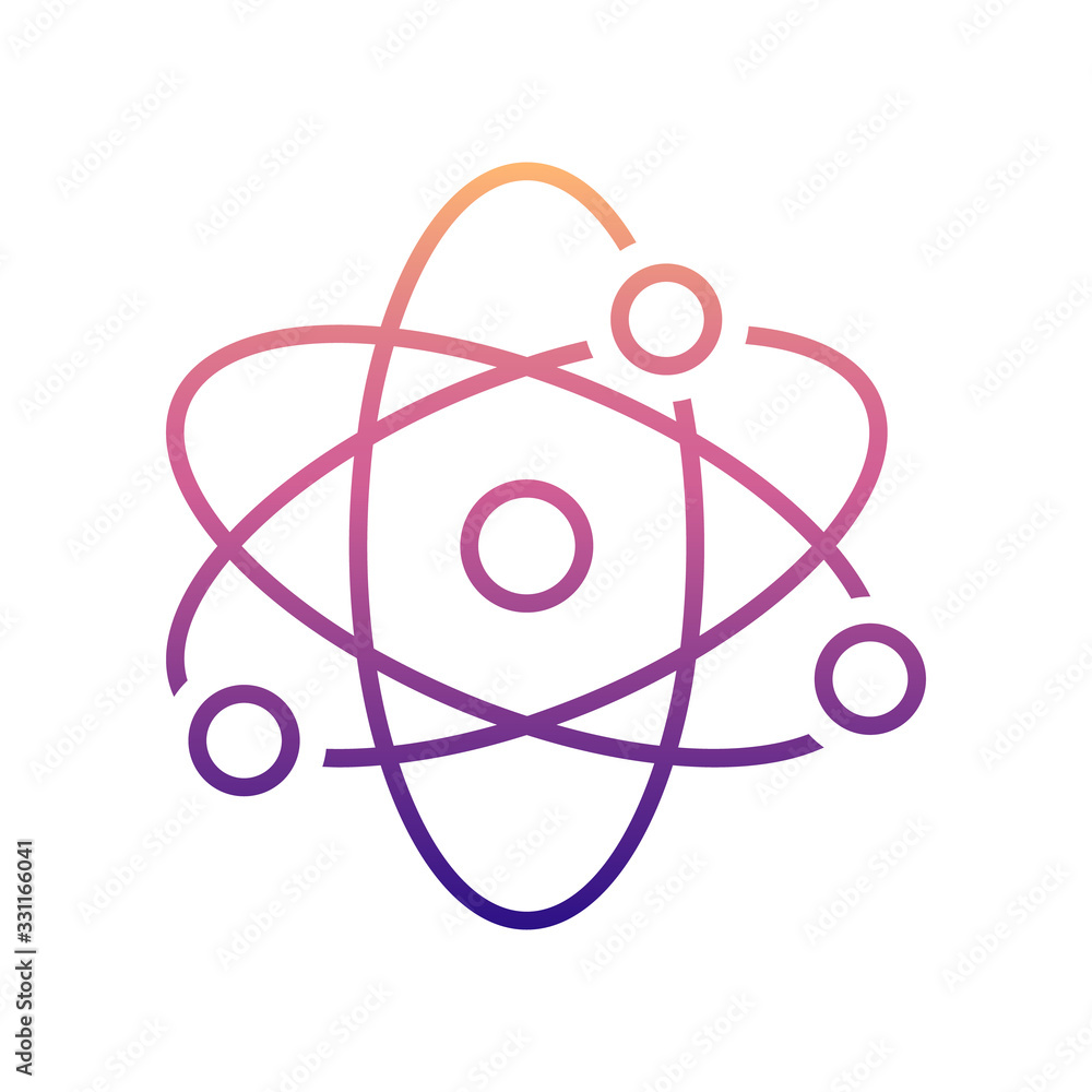 Poster atom nolan icon. simple thin line, outline vector of scientifics study icons for ui and ux, website 