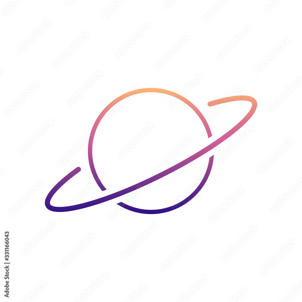 Aufkleber saturn nolan icon. simple thin line, outline vector of scientifics study icons for ui and ux, websit