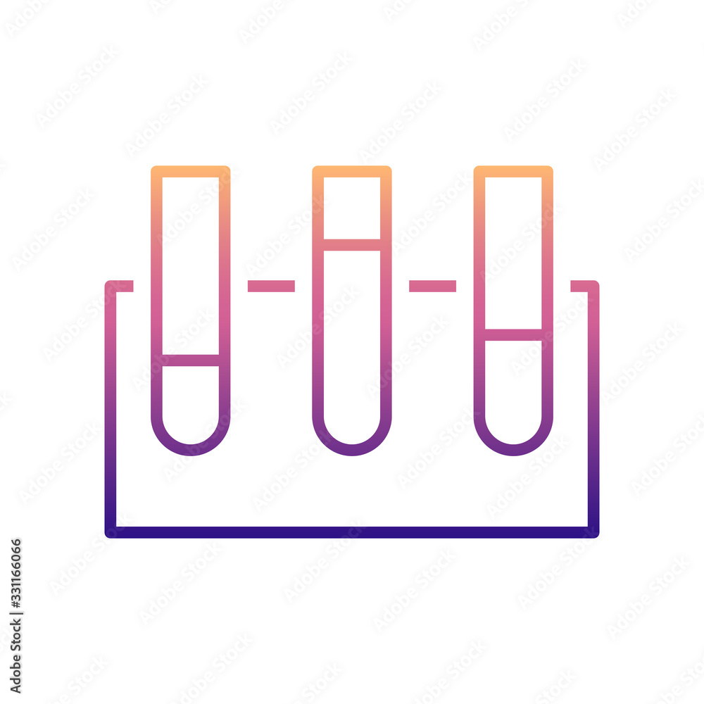 Poster test tube nolan icon. simple thin line, outline vector of scientifics study icons for ui and ux, web