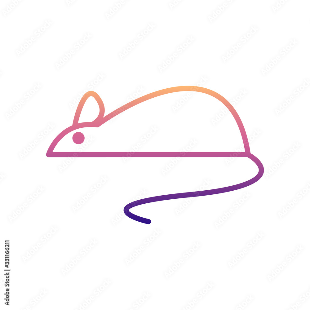 Poster mouse nolan icon. simple thin line, outline vector of scientifics study icons for ui and ux, website