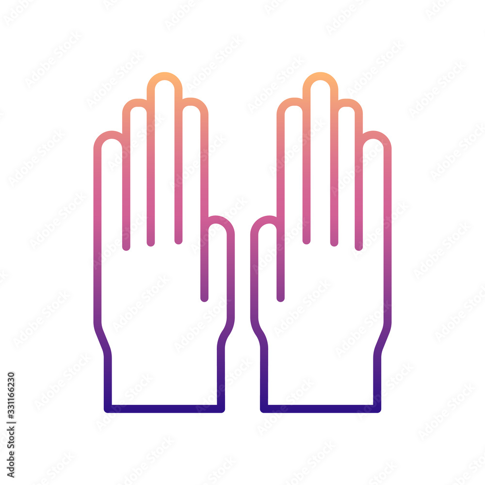 Poster gloves nolan icon. simple thin line, outline vector of scientifics study icons for ui and ux, websit
