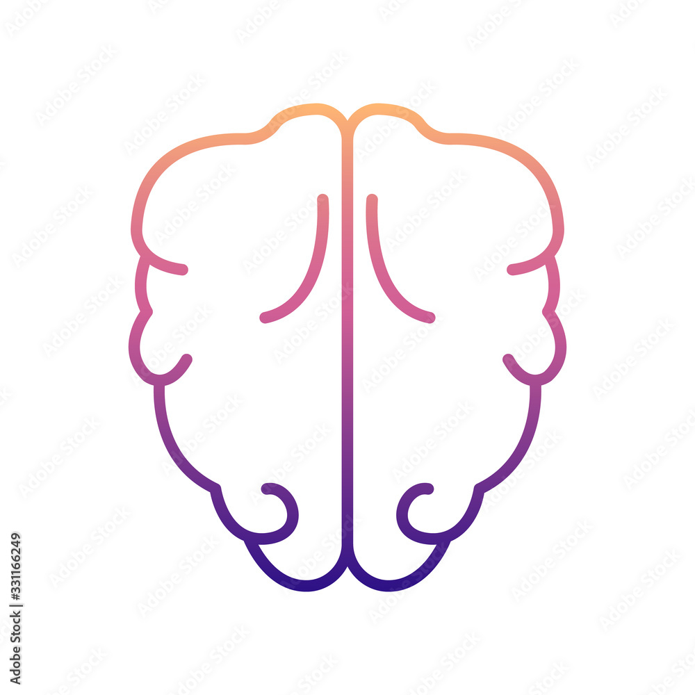 Poster brain nolan icon. simple thin line, outline vector of scientifics study icons for ui and ux, website