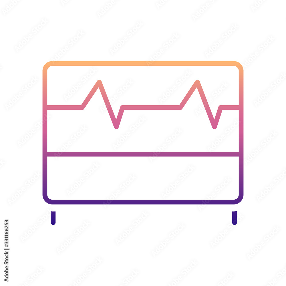 Poster cardiogram nolan icon. simple thin line, outline vector of scientifics study icons for ui and ux, we