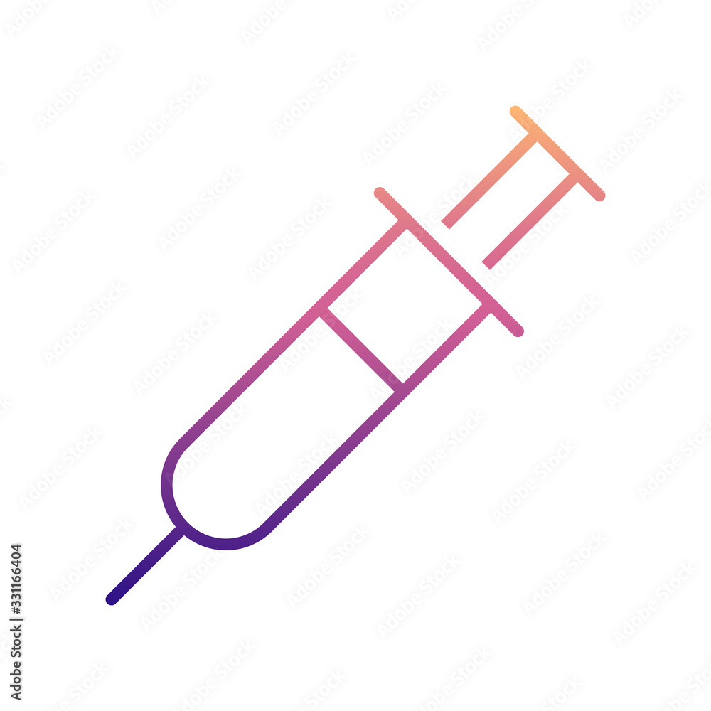 Poster syringe nolan icon. simple thin line, outline vector of scientifics study icons for ui and ux, websi