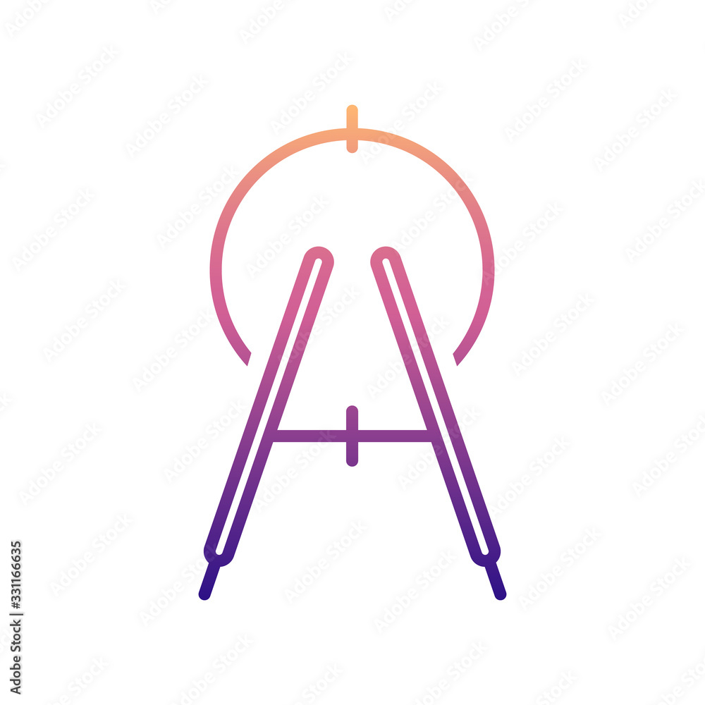 Poster compass nolan icon. simple thin line, outline vector of scientifics study icons for ui and ux, websi