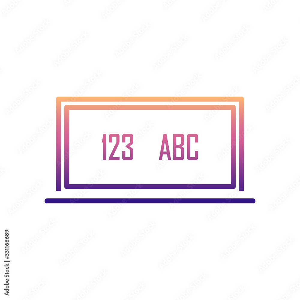 Poster blackboard nolan icon. simple thin line, outline vector of scientifics study icons for ui and ux, we