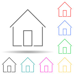 House multi color set icon. Simple thin line, outline vector of web icons for ui and ux, website or mobile application