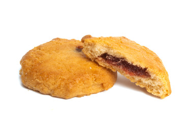 cookies with fruit filling isolated