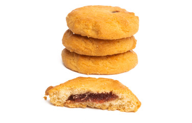 cookies with fruit filling isolated