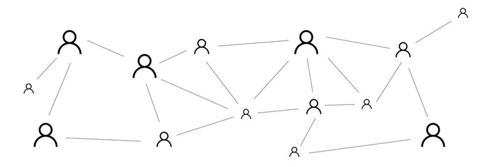 Netzwerk von Menschen in der Gesellschaft