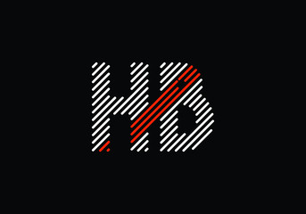 H B Initial Letter Logo design vector template, Graphic Alphabet Symbol for Corporate Business Identity