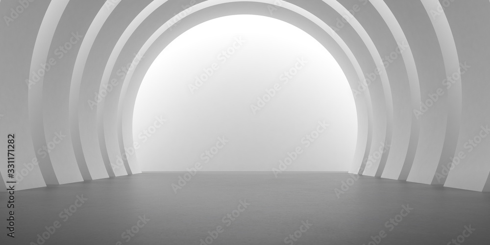 Poster abstract of concrete interior with the light cast shadow on the wall ,geometric structure,perspectiv